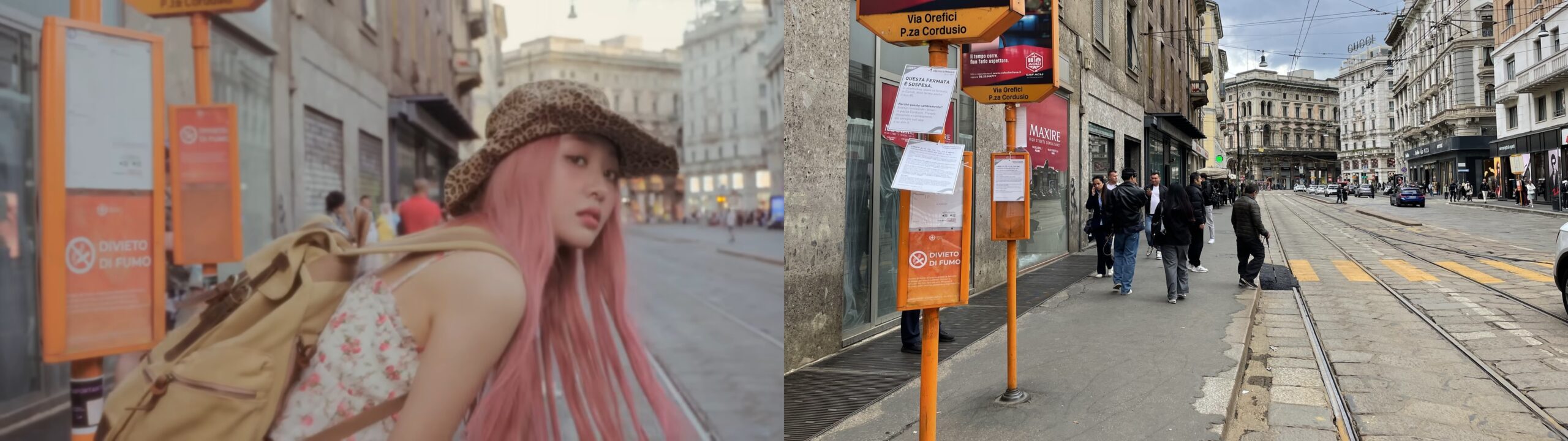 Yves was also here, next to bus station "Via Orefici Piazza Cordusio" on Via Orefici.