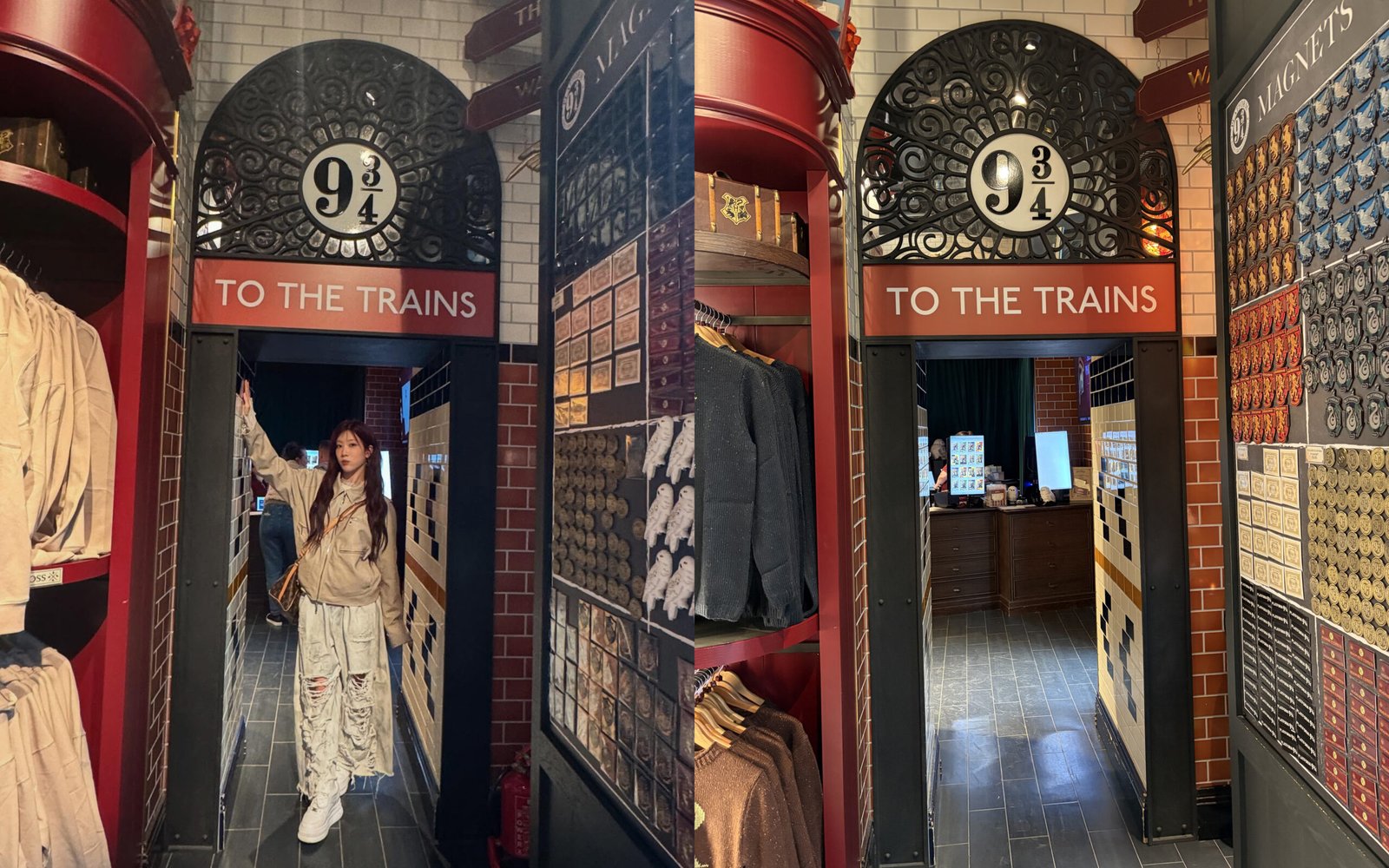 Kim Lip posted this photo taken in the Harry Potter Shop inside King's Cross.