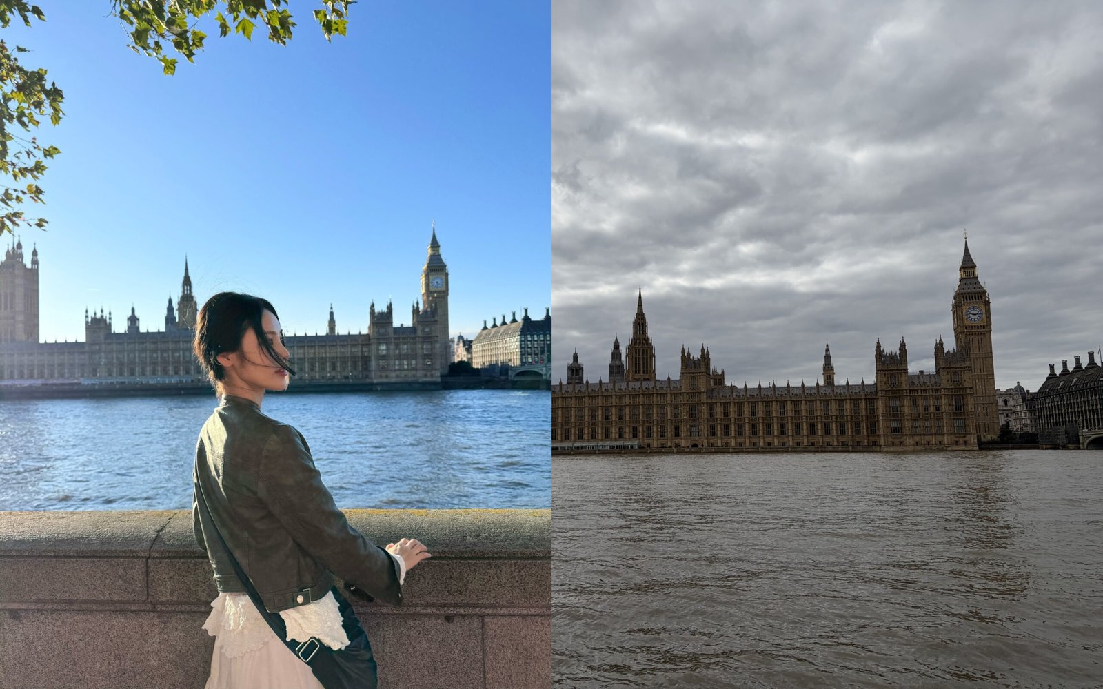 The ARTMS members took photos, like this one posted by JinSoul, on the riverside walkway south of Westminster Bridge.