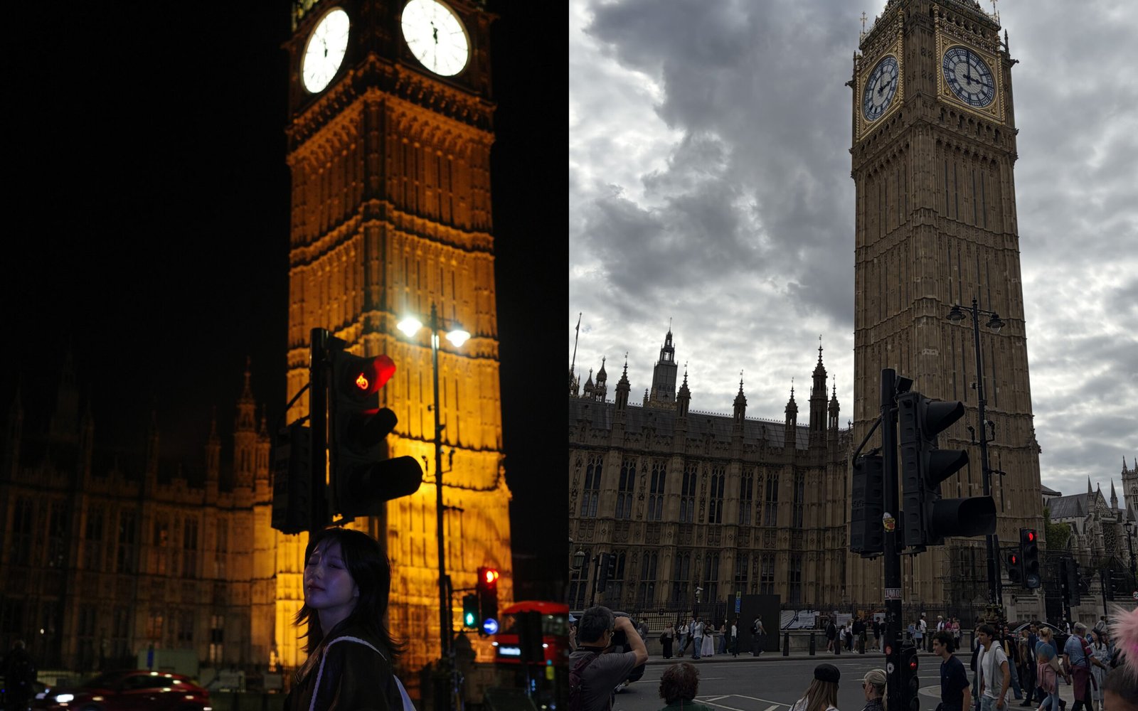 HeeJin posted photos taken under the Big Ben, just off Westminster Bridge.
