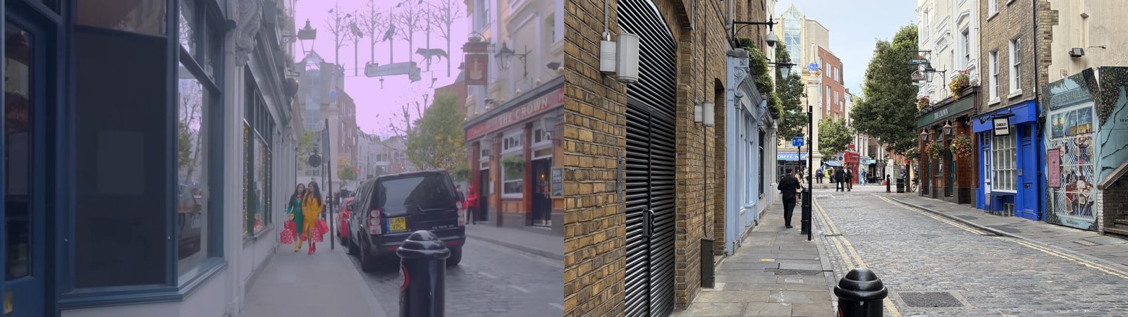 This scene from the "The Carol" music video was shot along Short's Garden.